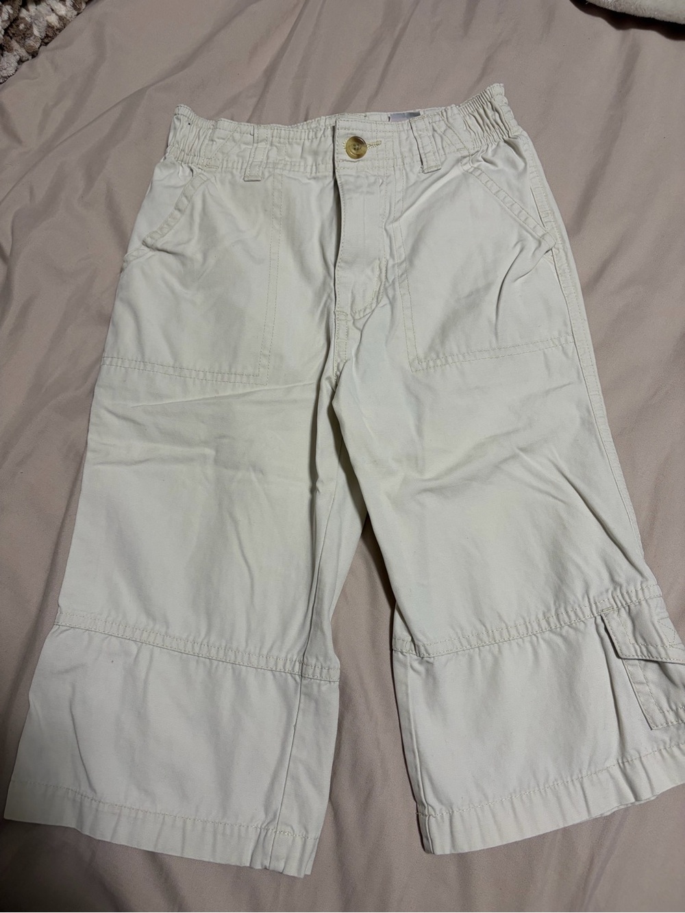 5/$20 Kids Casual Cream Cargo Pants
